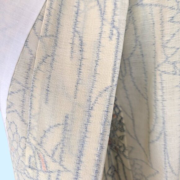 Vintage White & Blue Kimono - Picture 9 of 11